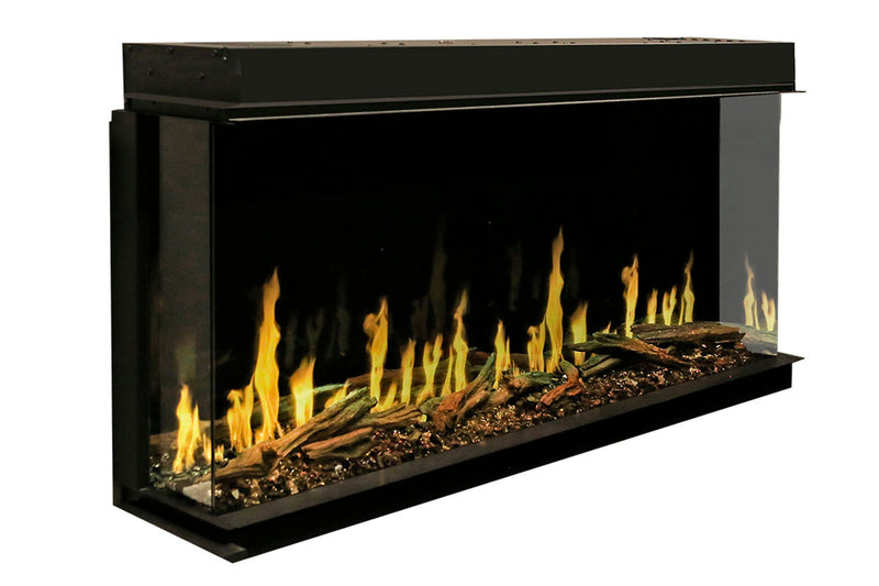 Modern Flames Orion Multi 64'' Electric Fireplace Wall Mount Studio Suite | White Ready to Paint