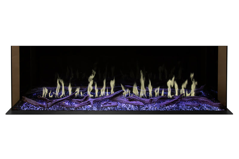 Modern Flames Orion Multi 64'' Electric Fireplace Wall Mount Studio Suite | Driftwood Gray