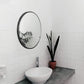 Design Element Vera Round Vanity Mirror Stainless Steel Frame 28" X 28" Round MIR-2828-RR