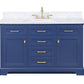 Design Element Milano 54" Single Sink Vanity - Blue ML-54-BLU