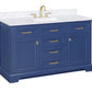 Design Element Milano 54" Single Sink Vanity - Blue ML-54-BLU