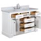 Design Element Milano 54" Single Sink Vanity - White ML-54-WT