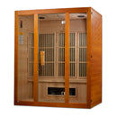 Golden Designs Maxxus 3-Person Corner Low EMF Under 8MG FAR Infrared Sauna Canadian Hemlock - MX-J306-02S