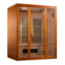 Golden Designs Maxxus 3-Person Corner Low EMF Under 8MG FAR Infrared Sauna Canadian Hemlock - MX-J306-02S