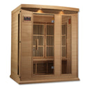 Golden Designs Maxxus 3-Person Near Zero EMF Under 2MG FAR Infrared Sauna Canadian Hemlock - MX-K306-01-ZF