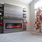 Modern Flames Allwood Fireplace Media Wall in Driftwood Gray | 60'' Spectrum Electric Fireplace
