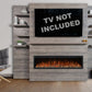 Modern Flames Allwood Fireplace Media Wall in Driftwood Gray | 60'' Spectrum Electric Fireplace