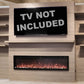 Modern Flames Allwood Fireplace Media Wall in Coastal Sand | 60'' Spectrum Electric Fireplace