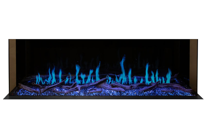 Modern Flames Orion Multi 73'' Electric Fireplace Wall Mount Studio Suite | Weathered Walnut