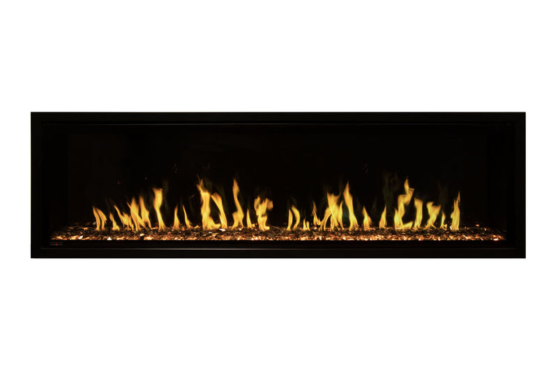 Modern Flames Allwood Fireplace Media Wall in Driftwood Gray | 60'' Orion Slim Heliovision Electric Fireplace