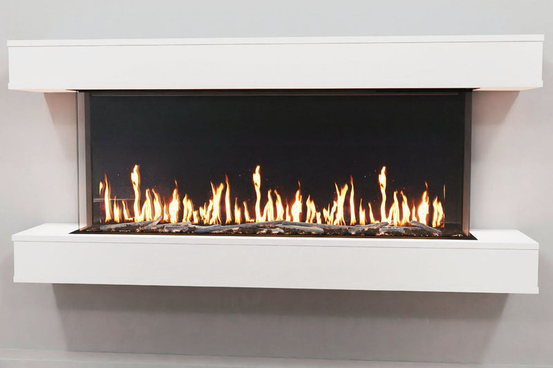 Modern Flames Orion Multi 73'' Electric Fireplace Wall Mount Studio Suite | White Ready to Paint