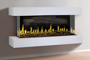 Modern Flames Orion Multi 64'' Electric Fireplace Wall Mount Studio Suite | White Ready to Paint