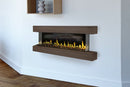 Modern Flames Orion Multi 88'' Electric Fireplace Wall Mount Studio Suite | Weathered Walnut