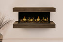 Modern Flames Orion Multi 64'' Electric Fireplace Wall Mount Studio Suite | Weathered Walnut