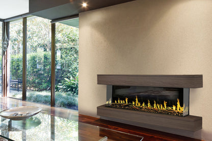 Modern Flames Orion Multi 64'' Electric Fireplace Wall Mount Studio Suite | Weathered Walnut