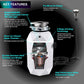 FORNO Acqua BrightDiamond 1HP Super Quiet Garbage Disposal Corded with Motion Sensor Cabinet Light & Pre-Wired Air Switch