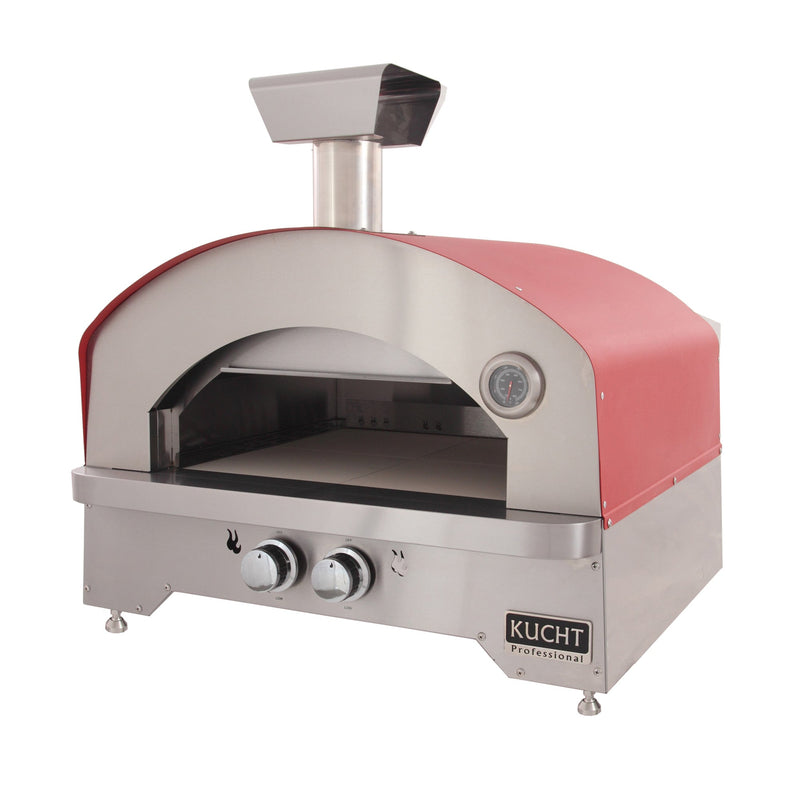 Kucht Napoli Countertop & Gas Powered Outdoor Oven in Red (NAPOLI-R)