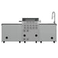FORNO Bulnes Outdoor Kitchen 30-Inch BBQ 60,000 BTU, with Sear, Rotisserie Infrared Burners, 1.8 Cu.Ft. Beverage Center, & Black/White Countertops