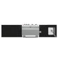 FORNO Bulnes Outdoor Kitchen 30-Inch BBQ 60,000 BTU, with Sear, Rotisserie Infrared Burners, 1.8 Cu.Ft. Beverage Center, & Black/White Countertops