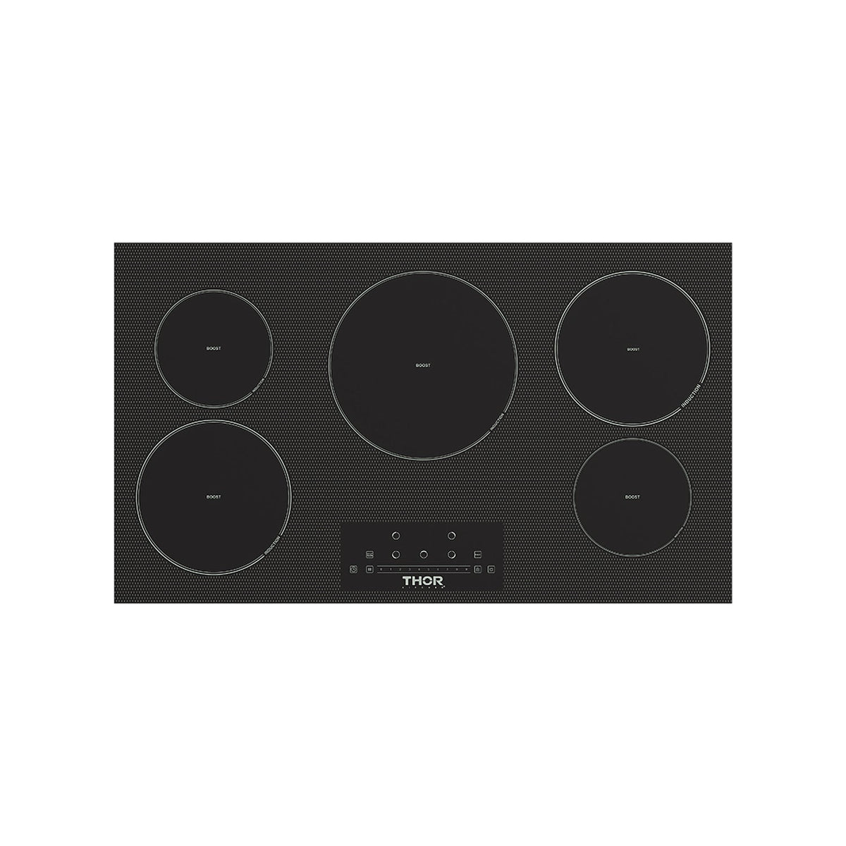 Thor Kitchen 36 Inch 5-Element Induction Cooktop in Black with Touch Controls