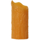 Meyda 3"W X 7"H Poly Resin Honey Amber Uneven Top Candle Cover '104890
