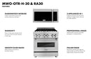 ZLINE 30" Kitchen Package Stainless Steel Dual Fuel Range and Over The Range Microwave with Traditional Handle (2KP-RAOTRH30)