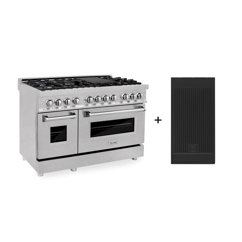 ZLINE 48-Inch 6.0 cu. ft. Electric Oven and Gas Cooktop Dual Fuel Range with Griddle in Fingerprint Resistant Stainless (RAS-SN-GR-48)
