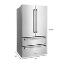 ZLINE 36 in. 22.5 cu. ft Built-in French Door Refrigerator with Ice Maker in Fingerprint Resistant Stainless Steel (RFM-36)