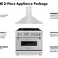 ZLINE 36" Kitchen Package with Stainless Steel Dual Fuel Range and Convertible Vent Range Hood (2KP-RARH36)