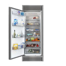 FORNO Maderno 28-Inch Built-In 13.6 Cu.Ft. Convertible Refrigerator in Stainless Steel, Left Swing with Decorative Grill FFFFD1722-32LSG