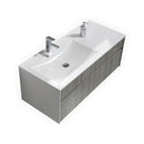 KubeBath Fitto 48 in. Ash Gray Wall Mount Modern Bathroom Vanity - Single Sink, S1200SHGASH