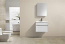 KubeBath Fitto 24 in. High Gloss White Wall Mount Modern Bathroom Vanity, S600GW
