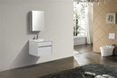 KubeBath Fitto 24 in. High Gloss White Wall Mount Modern Bathroom Vanity, S600GW