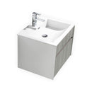 KubeBath Fitto 24 in. Ash Gray Wall Mount Modern Bathroom Vanity, S600HGASH