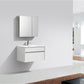 KubeBath Fitto 32 in. Wall Mount Modern Bathroom Vanity - High Gloss White, S800GW, S800GW