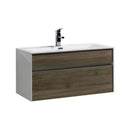KubeBath Fitto 36 in. Havana Oak Wall Mount Modern Bathroom Vanity, S900CO
