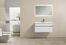 KubeBath Fitto 36 in. High Gloss White Wall Mount Modern Bathroom Vanity, S900GW