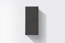 KubeBath Bliss 12" Wide by 24" High Linen Side Cabinet With Two Doors in High Gloss Gray Oak Finish, SLBS28-HGGO
