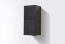KubeBath Bliss 12" Wide by 24" High Linen Side Cabinet With Two Doors in High Gloss Gray Oak Finish, SLBS28-HGGO