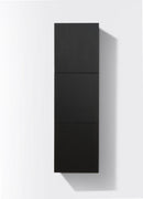 KubeBath Bliss 18" Wide by 59" High Linen Side Cabinet With Three Doors in Black Wood Finish, SLBS59-BK
