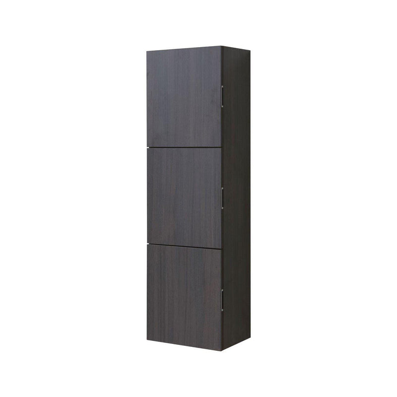 KubeBath Bliss 18" Wide by 59" High Linen Side Cabinet With Three Doors in Gray Oak Finish, SLBS59-GO
