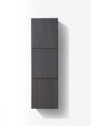 KubeBath Bliss 18" Wide by 59" High Linen Side Cabinet With Three Doors in Gray Oak Finish, SLBS59-GO