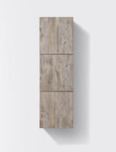 KubeBath Bliss 18" Wide by 59" High Linen Side Cabinet With Three Doors in Nature Wood Finish, SLBS59-NW
