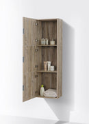 KubeBath Bliss 18" Wide by 59" High Linen Side Cabinet With Three Doors in Nature Wood Finish, SLBS59-NW