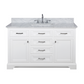 Design Element Milano 54" Single Sink Vanity - White ML-54-WT