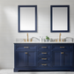 Design Element Milano 72" Double Sink Vanity - Blue ML-72-BLU