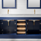 Design Element Milano 72" Double Sink Vanity - Blue ML-72-BLU
