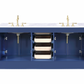Design Element Milano 72" Double Sink Vanity - Blue ML-72-BLU