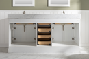 Design Element Milano 72" Double Sink Vanity - White ML-72-WT