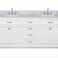 Design Element Milano 72" Double Sink Vanity - White ML-72-WT